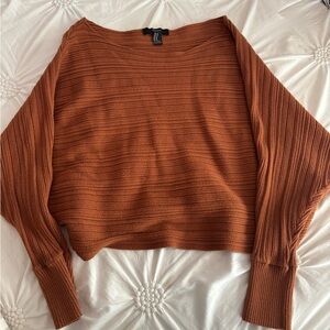 Forever 21 Women's Rust Slouchy Dolman Sweater